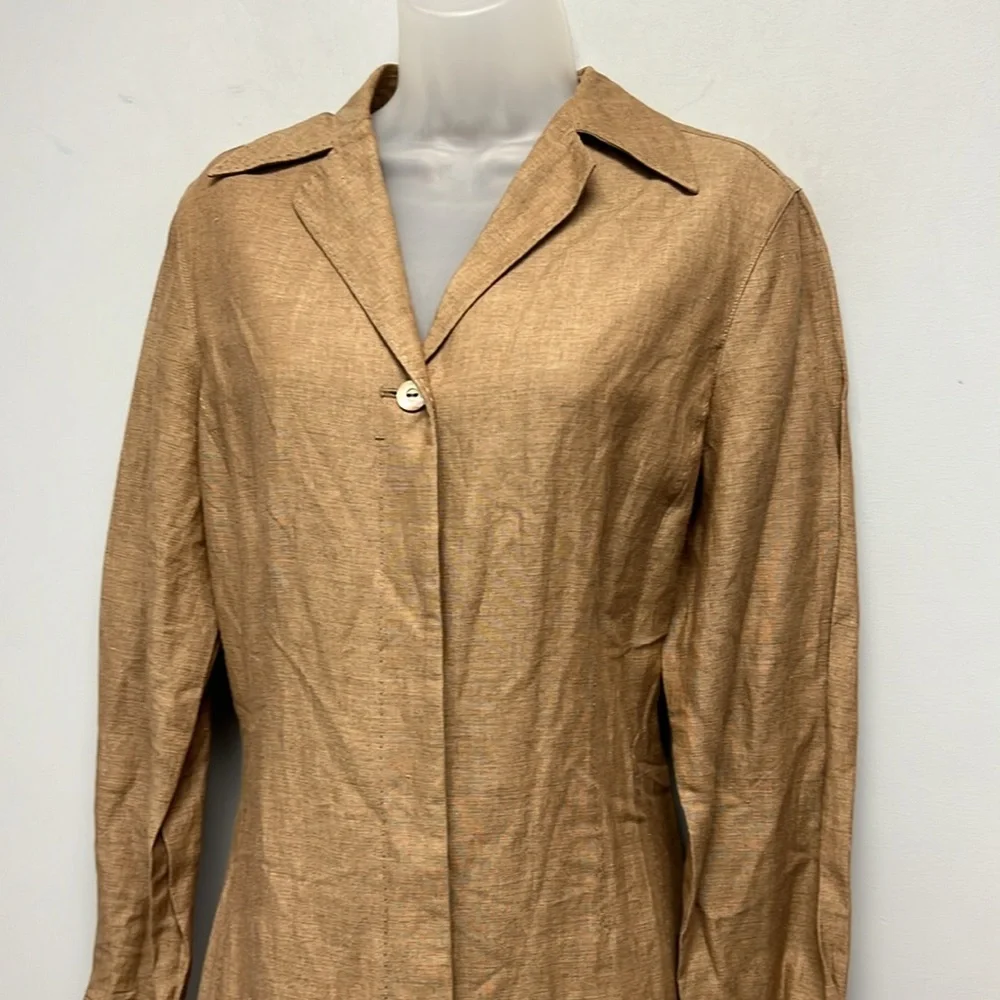 SOLD IN STORE Nordstrom Studio 121 Long Sleeve Linen Blend Shirt Dress Size 10 - Picture 2 of 13